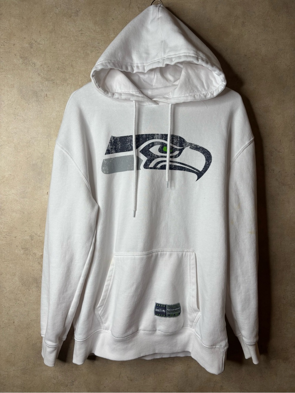 NFL White Crewneck Sweatshirt with Seahawks Logo